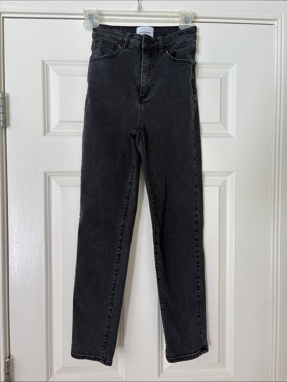 Abrand High-Rise Washed Charcoal Black Jeans 94 high slim